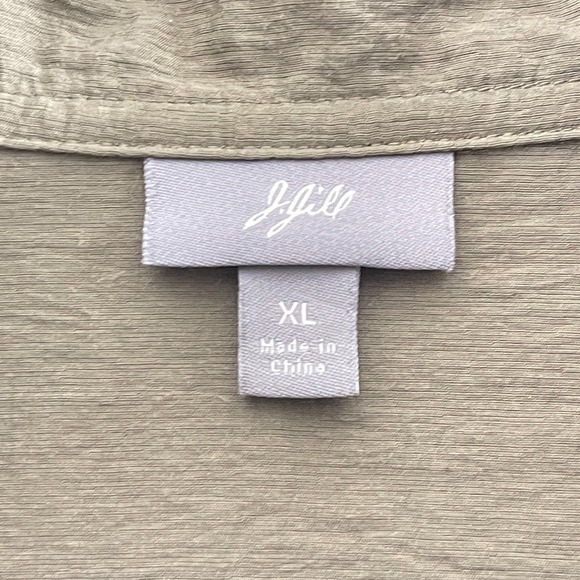 J. Jill Jacket Womens Size XL Green Full Zip‎ Long Sleeve Light Weight Mock Neck - Picture 11 of 16